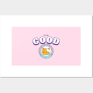 Feline Good Pink Space Cat Posters and Art